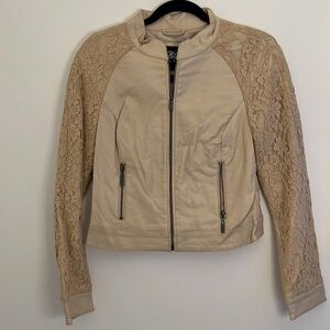 Blanc Noir | Genuine Leather Jacket (cream)